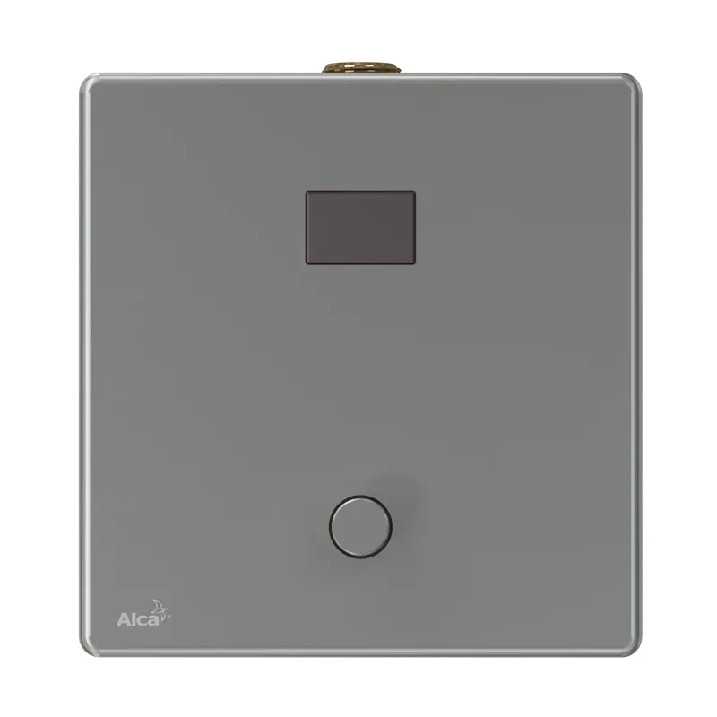 Alcadrain Automatický splachovač pisoáru s manuálním ovládáním, kov, 12 V (napájení ze sítě) ASP4-KT ASP4-KT