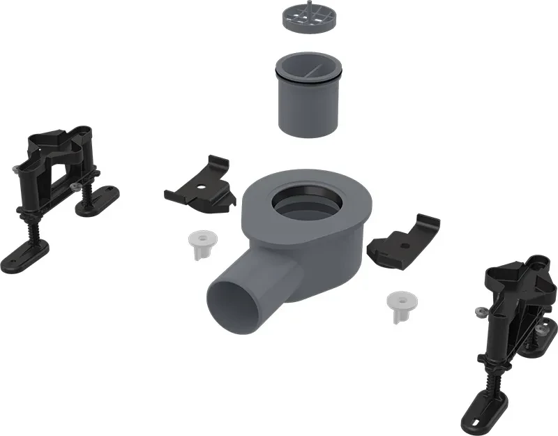 Alcadrain Nízký sifon DN50 a sada nastavitelných noh APZ-S9 APZ-S9