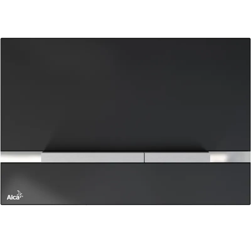 Alcadrain Ovládací tlačítko pro předstěnové instalační systémy, sklo-černá STRIPE-GL1204 STRIPE-GL1204