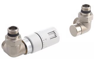 AQUALINE ECO připojovací sada termostatická, levá, nikl/bílá CP9911LS