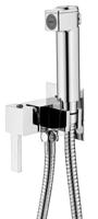 AQUALINE Podomítková bidetová baterie se Stop sprškou, hadice 1,2m, hranatá, chrom SK301