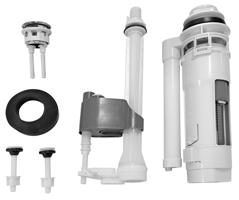 AQUALINE Splachovací souprava s DUAL tlačítkem, spodní napouštění 1/2", chrom NDVR038-1