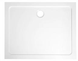 AQUALINE TECMI sprchová vanička z litého mramoru, obdélník 100x80cm, bílá PQ10080