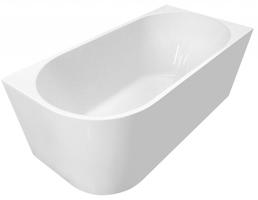 AQUALINE TIBERA R rohová stojící vana, 140x70cm, bílá E1055