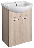 AQUALINE ZOJA umyvadlová skříňka 50,5x74x30cm, dub platin 51057