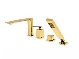 BESCO 4 otvorová vanová baterie ASPIRA zlatá s příslušenstvím BABWA4ZL