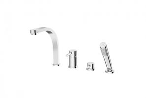 BESCO 4 otvorová vanová baterie DECCO chrom s příslušenstvím BABWD4CH