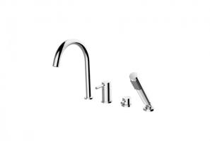 BESCO 4 otvorová vanová baterie ILLUSION chrom s příslušenstvím BABWI4CH