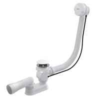 BESCO Automatický vanový sifon s přepadem chrom, bílý Barva Bílá VANSWAUTOW