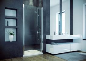 BESCO Bezrámové sprchové dveře SINCO Barva rámu Chrom/Leštěný hliník (ALU), Rozměr A 90 cm, Rozměr C 195 cm, Směr zavírání Univerzální Levé / Pravé, Výplň Čiré bezpečnostní sklo 6 mm BCSIN90