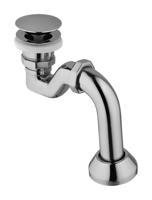 BESCO Celokovový vanový sifon bez přepadu Click-Clack Barva Chrom VANOKKCHR