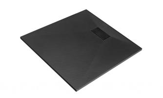 BESCO Čtvercová sprchová vanička VEXO černá Barva Černá , Nožičky k vaně Bez nožiček, Rozměr A 90 cm, Rozměr B 90 cm VANKVEX90CTVERB