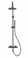 BESCO Nástěnný termostatický sprchový a vanový set VEO černá BABPVNTICZ