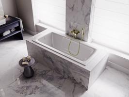 BESCO Obdélníková vana TALIA SLIM Nožičky k vaně S nožičkami, Rozměr vany 160 × 75 cm VANTAL16SLIM+OLVPINOZ