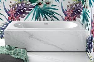 BESCO Obdélníková vana VITAE SLIM+ Barva sifonu Bílá, Nožičky k vaně S nožičkami, Rozměr vany 180 × 80 cm VANVIT18SLIMPLW+OLVPINOZSTELWD