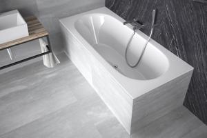 BESCO Obdélníková vana VITAE SLIM Nožičky k vaně S nožičkami, Rozměr vany 150 × 75 cm VANVITAE150SLIM+OLVPINOZ