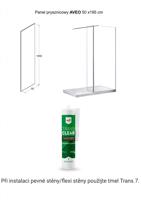 BESCO Pevná stěna AVEO a AVEO DUE Pevná stěna 50 cm BCAVEO50