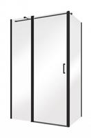 BESCO Pevná stěna EXO-CH BLACK Barva rámu Černá, Rozměr A 100 cm, Rozměr C 190 cm, Směr zavírání Univerzální Levé / Pravé, Výplň Čiré bezpečnostní sklo 6 mm BCEXOCH100BC