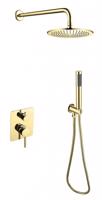 BESCO Podomítkový sprchový set SLIM DECCO/ILLUSION II Zlatá BABPDIIIZL