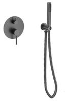 BESCO Podomítkový sprchový/vanový set VEO II grafitová BABWVSPGRII
