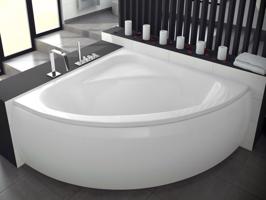 BESCO Rohová vana LUKSJA Nožičky k vaně S nožičkami, Rozměr vany 148 × 148 cm VANLUK150+OLVPINOZSTELWD