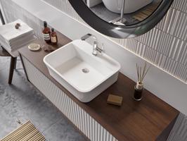 BESCO Umyvadlo na desku ASSOS S-LINE Black&White KEASSLINDBW