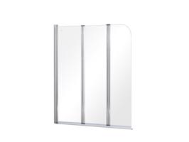 BESCO Vanová zástěna PRIME 3 Barva rámu Chrom/Leštěný hliník (ALU), Rozměr A 120 cm, Směr zavírání Univerzální Levé / Pravé, Výplň Čiré bezpečnostní sklo 5 mm BCPRIM12CC