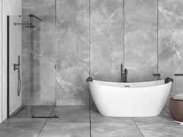 BESCO Volně stojící vana AYLA bílá Barva Bílá, Barva sifonu Zlatá, Rozměr vany 170 × 80 cm VANAYLA170Z