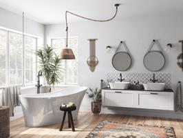 BESCO Volně stojící vana CALIMA bílá Barva Bílá, Barva sifonu Černá, Rozměr vany 170 × 74 cm VANCALIM170B