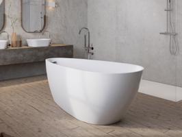 BESCO Volně stojící vana GOYA A-LINE bílá Barva Bílá, Barva sifonu Chrom, Rozměr vany 160 x 73 cm VANGOYAA160