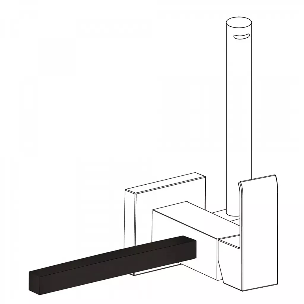 Bidetová baterie podomítková Tres CUADRO držák na ručníky černá mat TG 03412402NM
