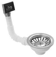 Bruckner Dřezová výpust 6/4", s přepadem, nerez 155.123.0