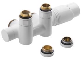 Bruckner WICHER COMBI připojovací sada termostatická pro středové připojení 50, bílá 600.331.4