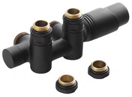 Bruckner WICHER COMBI připojovací sada termostatická pro středové připojení 50, černá mat 600.331.6