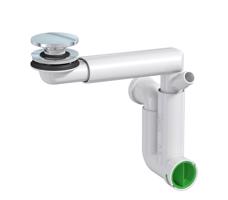 CERSANIT Úsporný sifon pro nábytková umyvadla s integrovanou chromovou zátkou S904-016