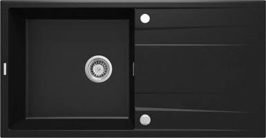 DEANTE Eridan černá Granitový dřez s odkapávačem ZQE_N713