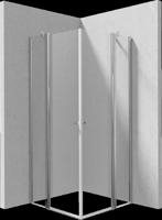 DEANTE/S Sprchový kout dvojité výklopné 100x80 KTSU043P+KTSU042P KERRIA/0407