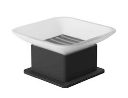 Excellent Skleněná stojící mýdlenka Riko černá