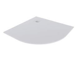 Excellent Sprchová vanička Arda litý mramor bílá, čtvrtkruhová 90x90 cm
