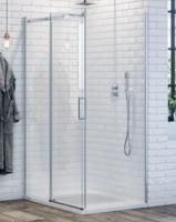 Excellent Sprchové kout posuvné Rols, do rohu, čiré sklo 8 mm, profil chrom Rozměr: šířka 100,hloubka 90,výška 200