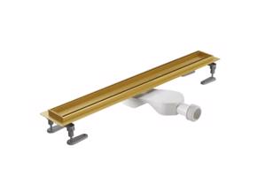 Excellent Sprchový odtokový žlab Stilio 800 mm, zlatý, pro vložení dlažby