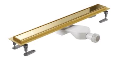 Excellent Sprchový odtokový žlab Stilio 800 mm, zlatý, pro vložení krycí mřížky