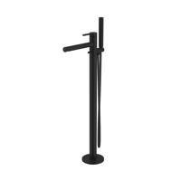 Excellent Vanová podlahová baterie Pi se sprchovým setem, černá včetně podlahového tělesa