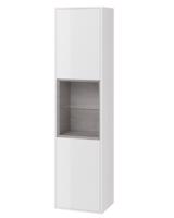 Excellent Vysoká koupelnová skříňka TUTO 40x160 cm, bílá/beton