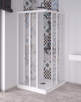 FORTE Čtvercový sprchový kout ACRIL ANGOLO NEW Barva rámu Bílá, Rozměr A 80 cm, Rozměr B 80 cm OLNAC2FS160031