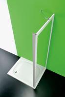 FORTE Sprchová zástěna ANTA FISSA MA Barva rámu Bílá, Rozměr A 80 cm, Rozměr C 185 cm, Směr zavírání Univerzální Levé / Pravé, Výplň Polystyrol 2,2 mm (acrilico) BSAFI80MAP