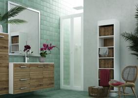 FORTE Sprchová zástěna DOMINO Barva rámu Bílá, Rozměr A 95 cm, Rozměr C 185 cm, Směr zavírání Univerzální Levé / Pravé, Výplň Polystyrol 2,2 mm (acrilico) BSDOM97P