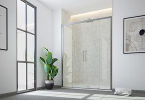 FORTE Sprchové dveře ESSENCE N2FS Barva rámu Hliník ossidato, Rozměr A 150 cm, Výplň Čiré bezpečnostní sklo 6 mm BEN23A1