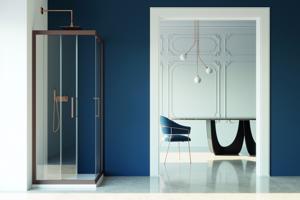 FORTE Sprchový kout FUSION COLORS FC A1FS Barva rámu Chocolate, Materiál Technopolymer, Rozměr A 80 cm, Rozměr B 80 cm, Rozměr C 190 cm, Směr zavírání Univerzální Levé / Pravé, Výplň Grape bezpečnostní sklo 6 mm BCATYP-BCOA1FS12401497