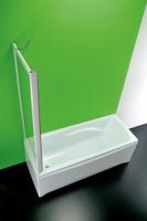 FORTE Vanová zástěna SOPRAVASCA FISSA MA Barva rámu Bílá, Rozměr A 75 cm, Směr zavírání Univerzální Levé / Pravé, Výplň Polystyrol 2,2 mm (acrilico) BSSVF75MAP